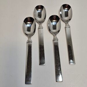Pfaltzgraff Peyton Flatware Spoons Stainless Steel Set of 4 Mid Century Modern